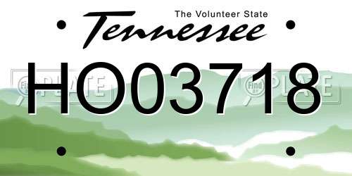 HO03718 Tennessee License Plate