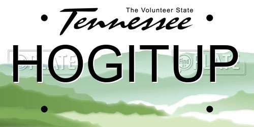 HOGITUP Tennessee License Plate