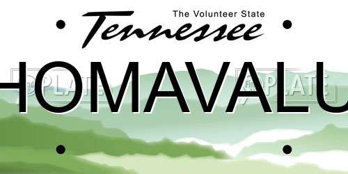 HOMAVALU Tennessee License Plate
