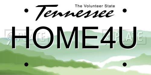 HOME4U Tennessee License Plate