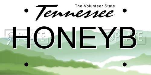 HONEYB Tennessee License Plate