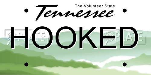 HOOKED Tennessee License Plate