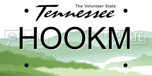HOOKM Tennessee License Plate