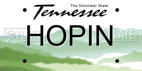 HOPIN Tennessee License Plate