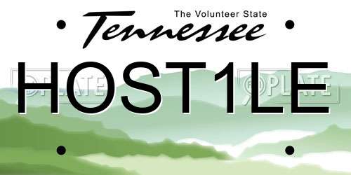 HOST1LE Tennessee License Plate