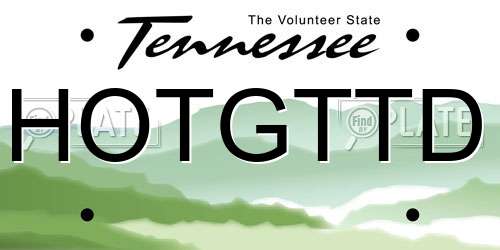 HOTGTTD Tennessee License Plate