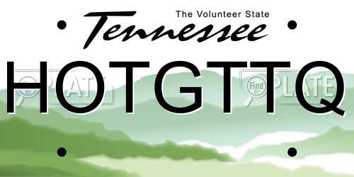 HOTGTTQ Tennessee License Plate