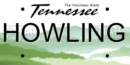 HOWLING Tennessee License Plate