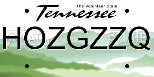 HOZGZZQ Tennessee License Plate