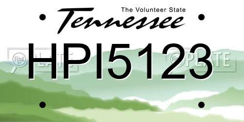 HPI5123 Tennessee License Plate