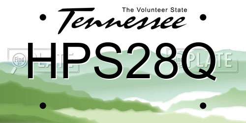HPS28Q Tennessee License Plate