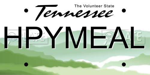 HPYMEAL Tennessee License Plate