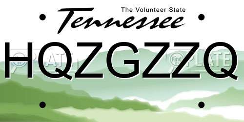HQZGZZQ Tennessee License Plate