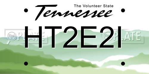 HT2E2I Tennessee License Plate