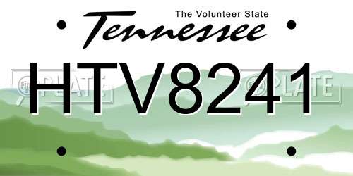 HTV8241 Tennessee License Plate