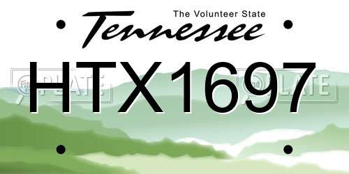HTX1697 Tennessee License Plate