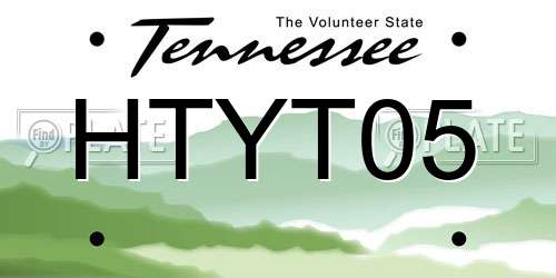 HTYT05 Tennessee License Plate