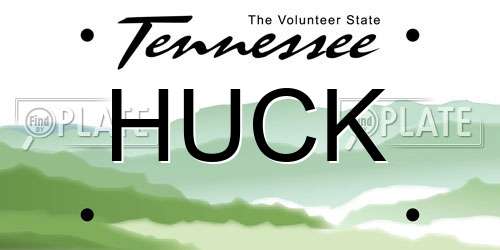 HUCK Tennessee License Plate