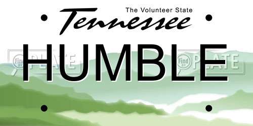 HUMBLE Tennessee License Plate