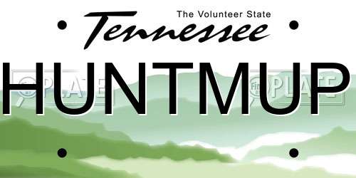 HUNTMUP Tennessee License Plate