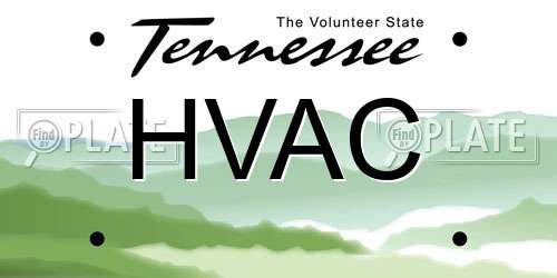 HVAC Tennessee License Plate