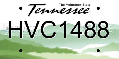 HVC1488 Tennessee License Plate