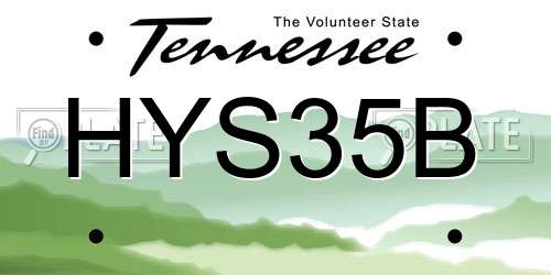 HYS35B Tennessee License Plate