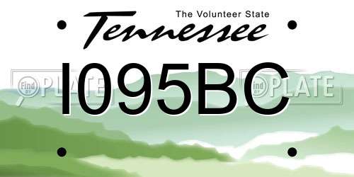 I095BC Tennessee License Plate