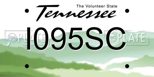 I095SC Tennessee License Plate