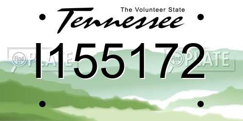 I155172 Tennessee License Plate