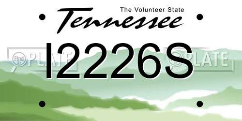 I2226S Tennessee License Plate