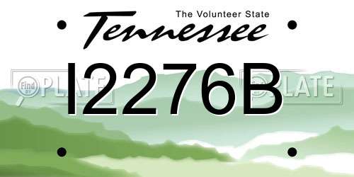 I2276B Tennessee License Plate