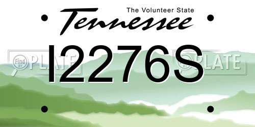 I2276S Tennessee License Plate