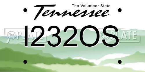I232OS Tennessee License Plate