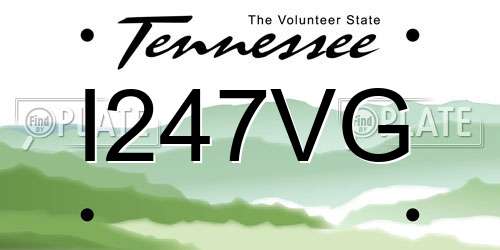 I247VG Tennessee License Plate