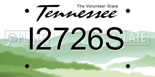 I2726S Tennessee License Plate