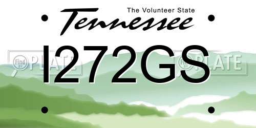 I272GS Tennessee License Plate