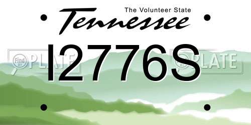I2776S Tennessee License Plate