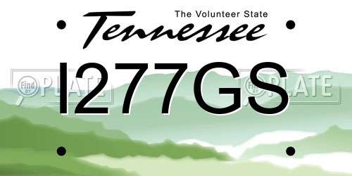 I277GS Tennessee License Plate