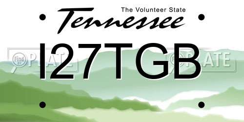 I27TGB Tennessee License Plate