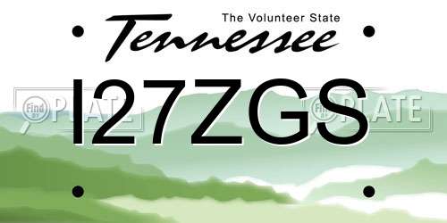 I27ZGS Tennessee License Plate