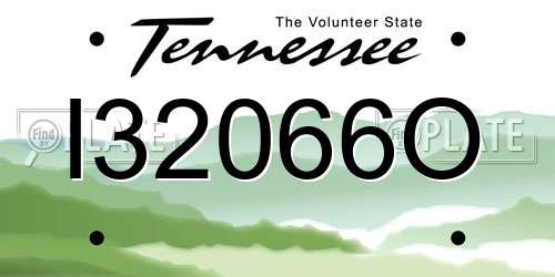 I32066O Tennessee License Plate