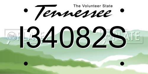 I34082S Tennessee License Plate