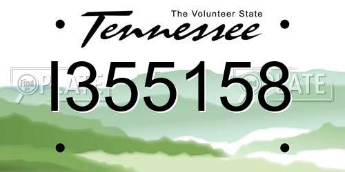 I355158 Tennessee License Plate
