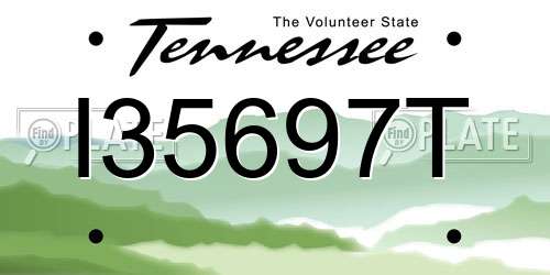 I35697T Tennessee License Plate