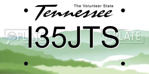 I35JTS Tennessee License Plate
