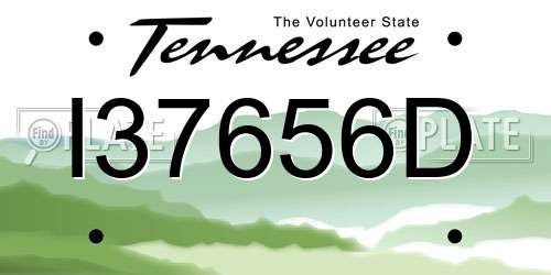 I37656D Tennessee License Plate