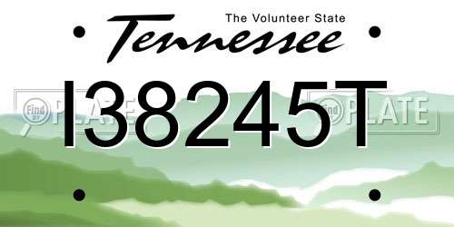 I38245T Tennessee License Plate