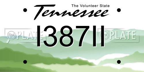 I387II Tennessee License Plate