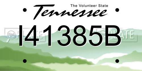I41385B Tennessee License Plate